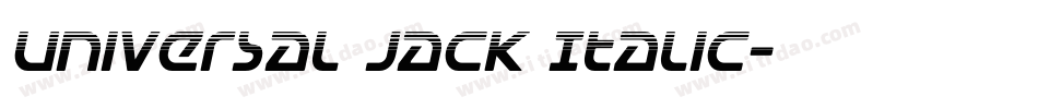 Universal Jack Italic字体转换